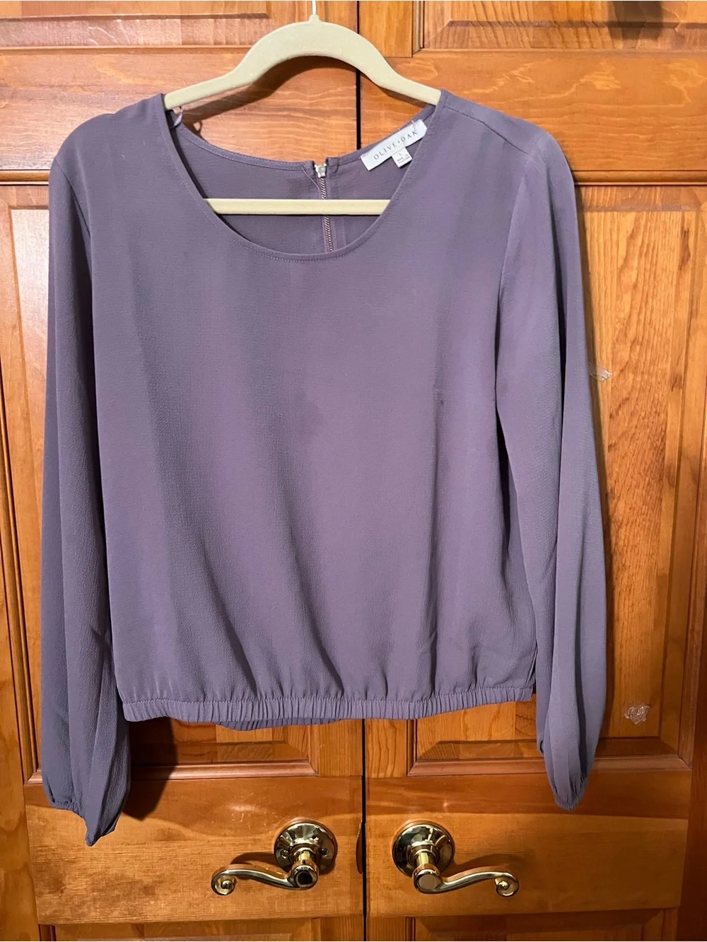 Olive & Oak Dusty Lavender Long-Sleeve Blouse